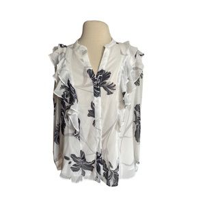 Ann Taylor petite shirt with ruffles